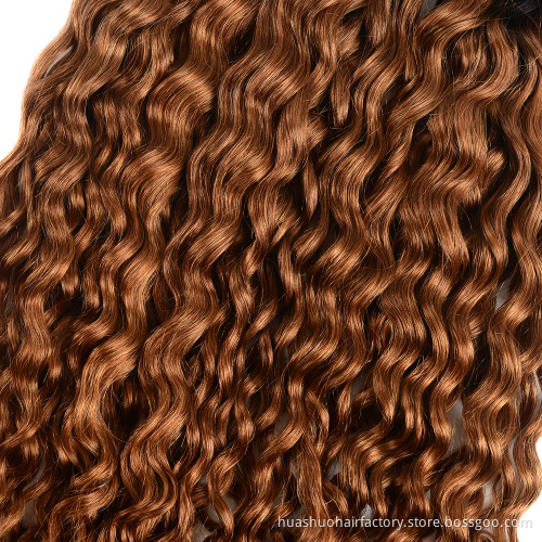 Best Choice 100% Raw Human Hair 1b 30 Color Water Wave Temple Indian Hair Bundle